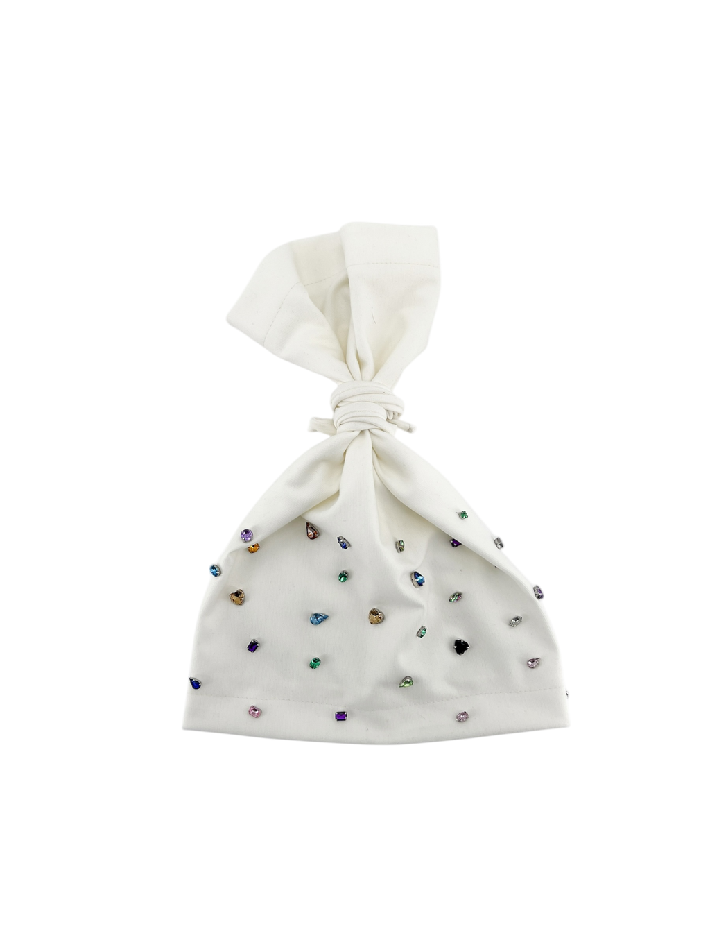 Mascalzone Beanie Rhinestone White