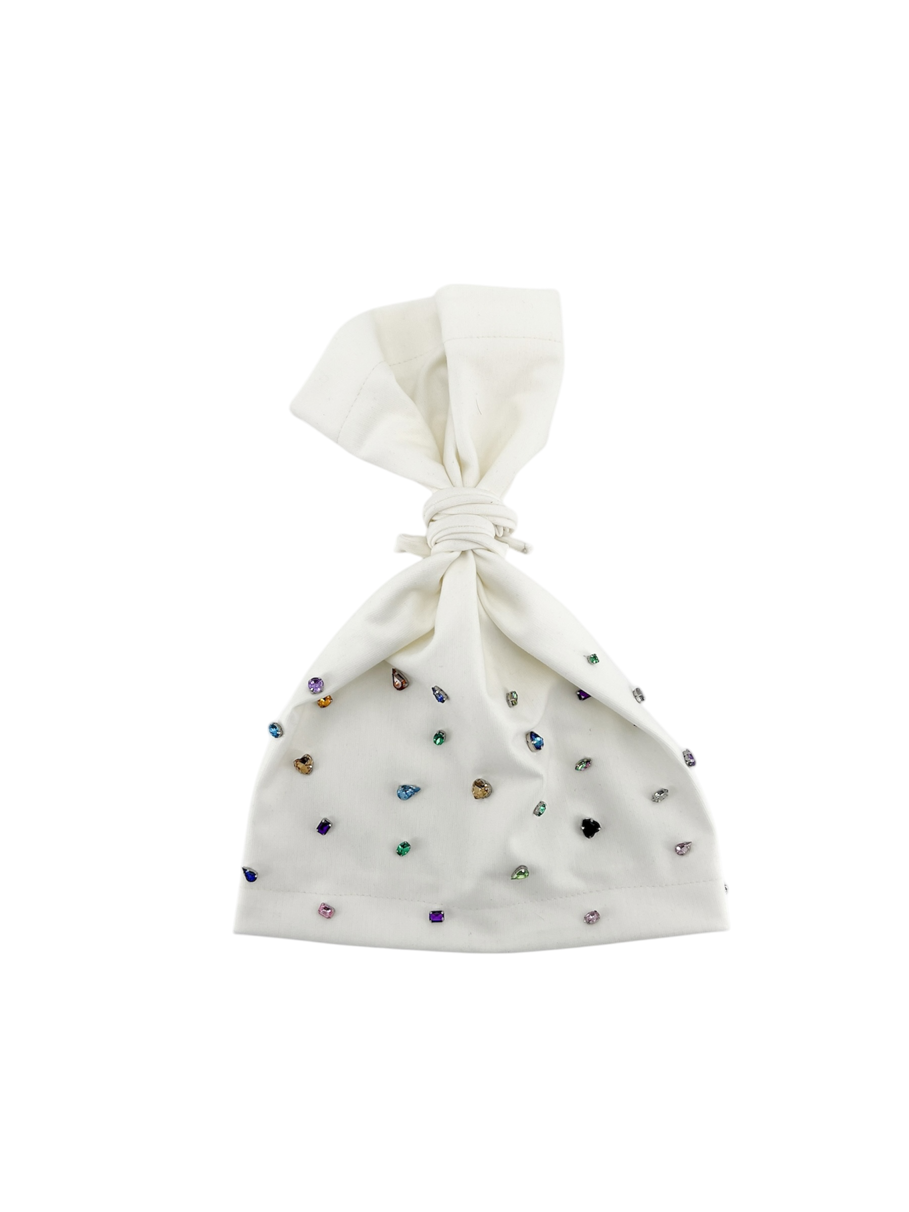 Mascalzone Beanie Rhinestone White