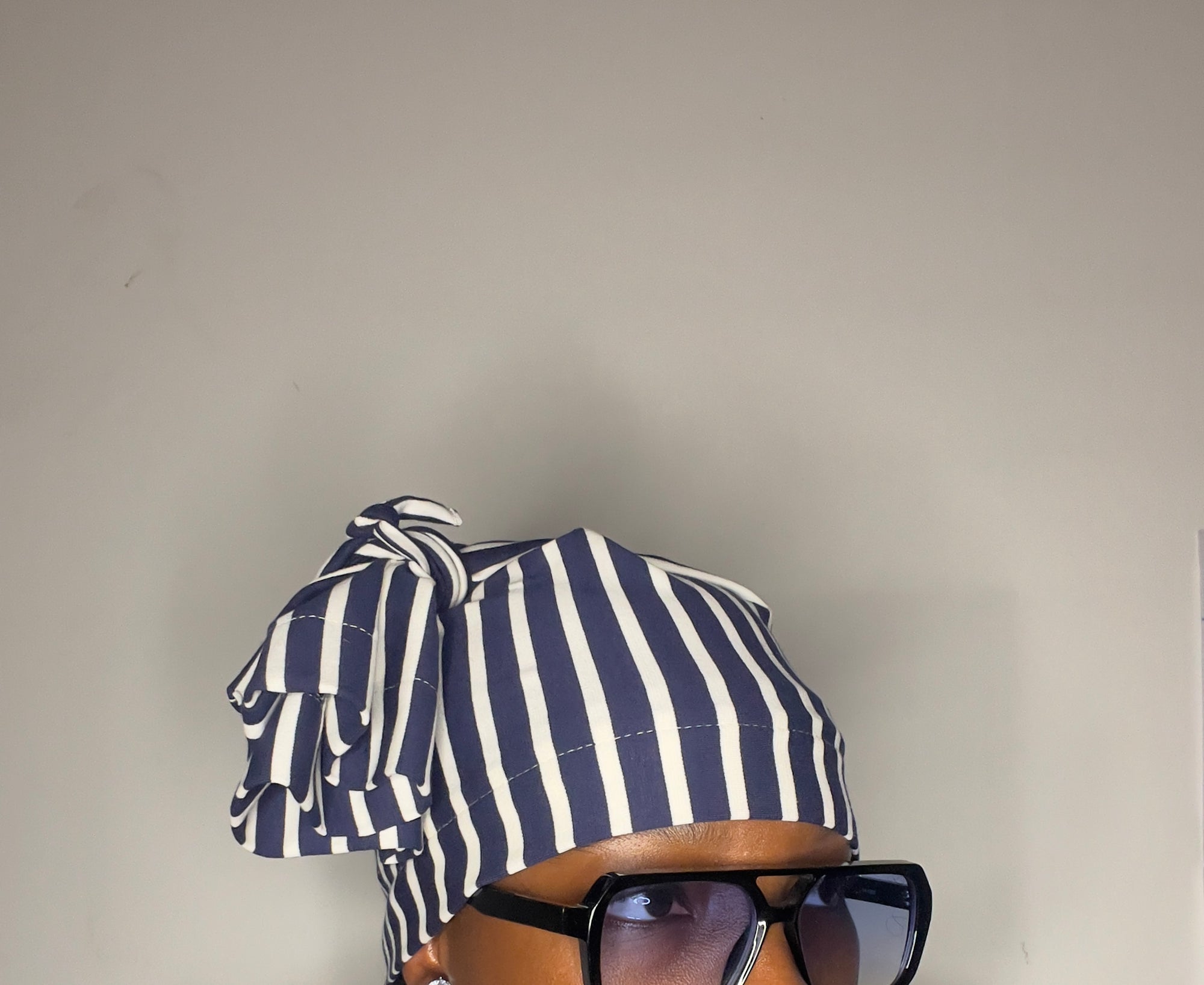 Mascalzone Beanie Blue/White Stripes